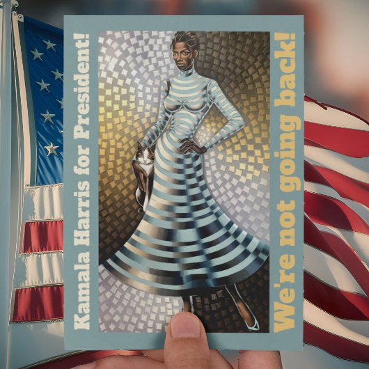 Kamala Harris voor President! We gaan niet terug! Briefkaart