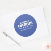 Kamala Harris voor President - wit - Ronde Sticker (Envelop)