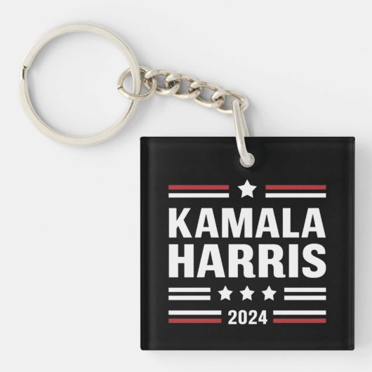 Kamala Harris voor The People 2024 President Sleutelhanger (Voorkant)