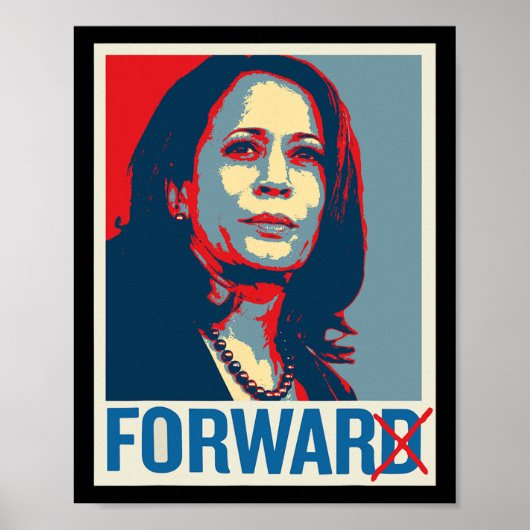 Kamala Harris voor War Not Forward Pro-Trump 2024 Poster (Voorkant)