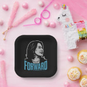 Kamala Harris Vooruit Papieren Bordje (Feest)