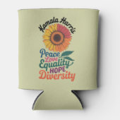 Kamala Harris Vrede Liefde Gelijkheid Hoop Diversi Blikjeskoeler (Voorkant)
