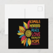 Kamala Harris Vrede Liefde Gelijkheid Hoop Diversi Briefkaart (Voorkant / Achterkant)