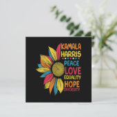 Kamala Harris Vrede Liefde Gelijkheid Hoop Diversi Kaart (Staand voorkant)