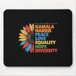 Kamala Harris Vrede Liefde Gelijkheid Hoop Diversi Muismat