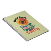 Kamala Harris Vrede Liefde Gelijkheid Hoop Diversi Notitieboek (Rechterzijde)