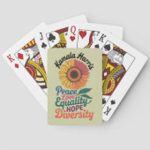 Kamala Harris Vrede Liefde Gelijkheid Hoop Diversi Pokerkaarten (Achterkant)