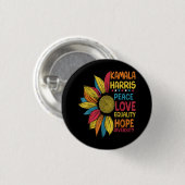Kamala Harris Vrede Liefde Gelijkheid Hoop Diversi Ronde Button 3,2 Cm (Voorkant /achterkant)
