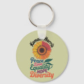 Kamala Harris Vrede Liefde Gelijkheid Hoop Diversi Sleutelhanger (Voorkant)