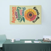 Kamala Harris Vrede Liefde Gelijkheid Hoop Diversi Spandoek (Beurs)