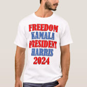 Kamala Harris Vrijheid T-shirt 2024 (Voorkant)