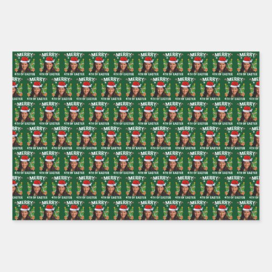 Kamala Harris vrolijk 4e van Pasen Inpakpapier Vel (Voorkant 3)