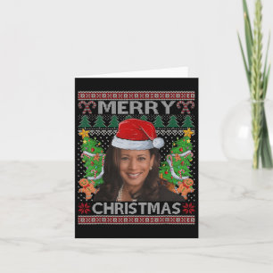 Kamala Harris Vrolijk Kerstfeest Vrouwen Lelijk Ke Kaart