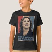 Kamala Harris vrouw voor presidentschap T-shirt (Voorkant)