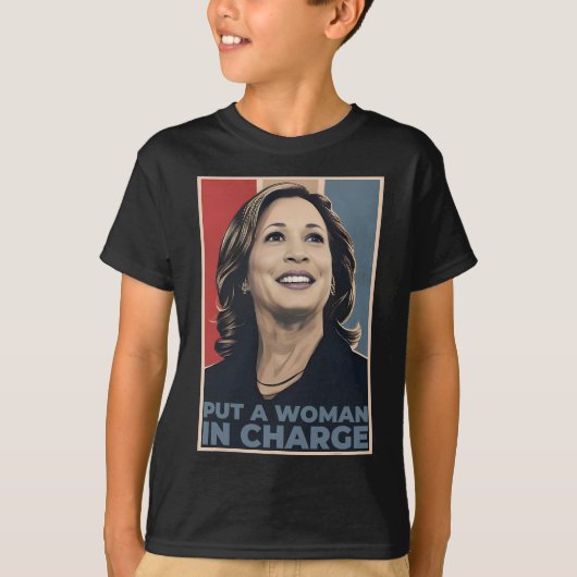 Kamala Harris vrouw voor presidentschap T-shirt (Voorkant)