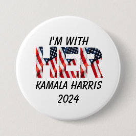 Kamala Harris vs verkiezing 2024 Ronde Button 7,6 Cm