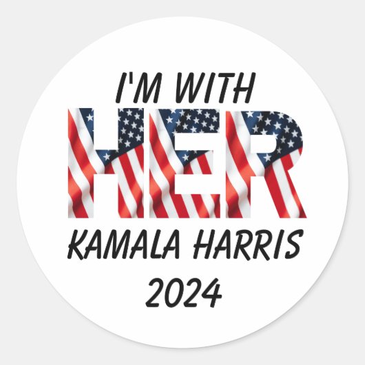 Kamala Harris vs verkiezing 2024 Ronde Sticker (Voorkant)