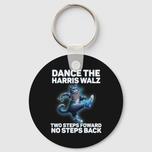 Kamala Harris W 2024 Waltz Dance 2 Steps Forward N Sleutelhanger (Voorkant)