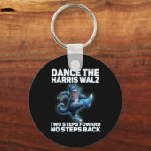 Kamala Harris W 2024 Waltz Dance 2 Steps Forward N Sleutelhanger (Voorkant)