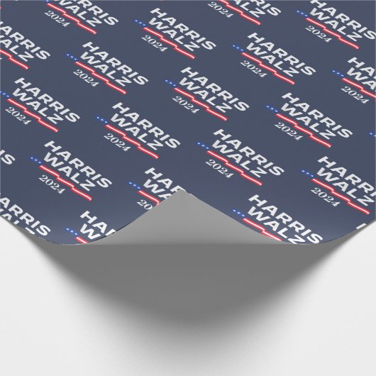 Kamala Harris Walz 2024 Cadeaupapier (Hoek)