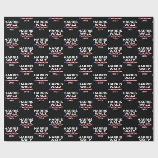 Kamala Harris Walz 2024 Cadeaupapier (Vlak)