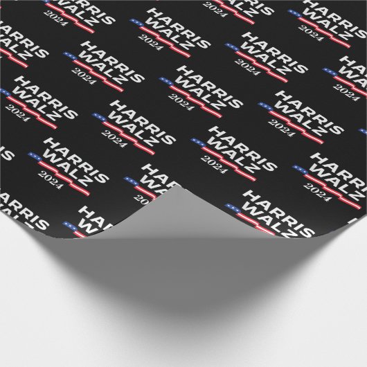 Kamala Harris Walz 2024 Cadeaupapier (Hoek)