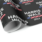 Kamala Harris Walz 2024 Cadeaupapier (Rol Hoek)