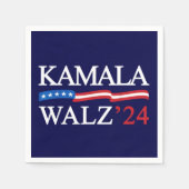 Kamala Harris Walz 2024 Duidelijk Blauw Servet (Voorkant)