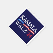 Kamala Harris Walz 2024 Duidelijk Blauw Servet (Hoek)