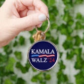 Kamala Harris Walz 2024 Duidelijk Blauw Sleutelhanger (Hand)