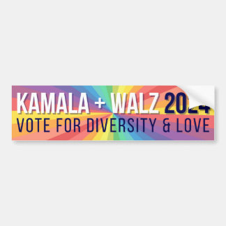 Kamala Harris + Walz 2024 LGBTQ+ Bumpersticker