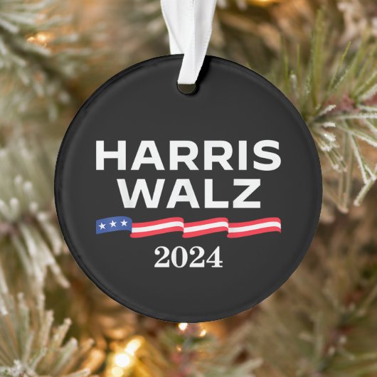 Kamala Harris Walz 2024 Ornament (Boom)
