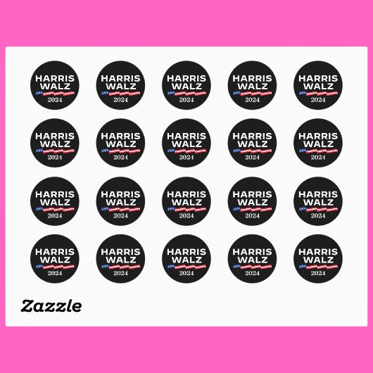 Kamala Harris Walz 2024 Ronde Sticker