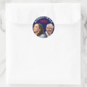 Kamala Harris Walz Foto - President Vice Foto's Ronde Sticker (Tas)