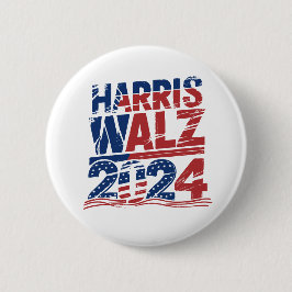 Kamala Harris Walz President 2024 Ronde Button 5,7 Cm