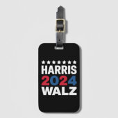 Kamala Harris Walz voor President Vice-President Bagagelabel (Voorkant (verticaal))