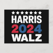 Kamala Harris Walz voor President Vice-President Briefkaart (Voorkant)