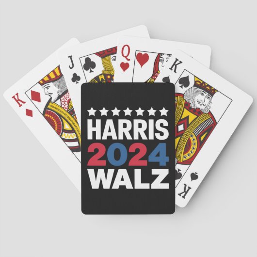 Kamala Harris Walz voor President Vice-President Pokerkaarten (Achterkant)