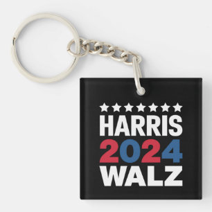 Kamala Harris Walz Voor President Vice President  Sleutelhanger