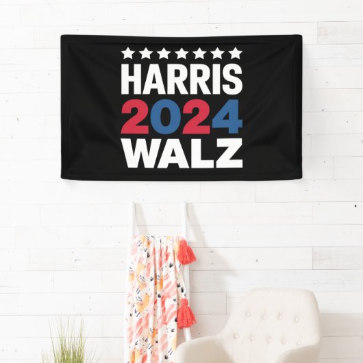 Kamala Harris Walz voor President Vice-President Spandoek (Insitu)
