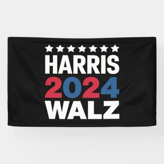 Kamala Harris Walz voor President Vice-President Spandoek (Horizontaal)