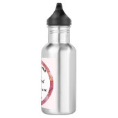 Kamala Harris Waterfles. Roze Logo Waterfles (Rechts)