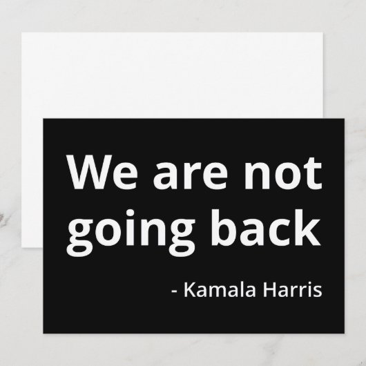 Kamala Harris - We gaan niet terug II (Voorkant / Achterkant)