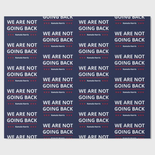 Kamala Harris - We gaan niet terug II Cadeaupapier (Vlak)