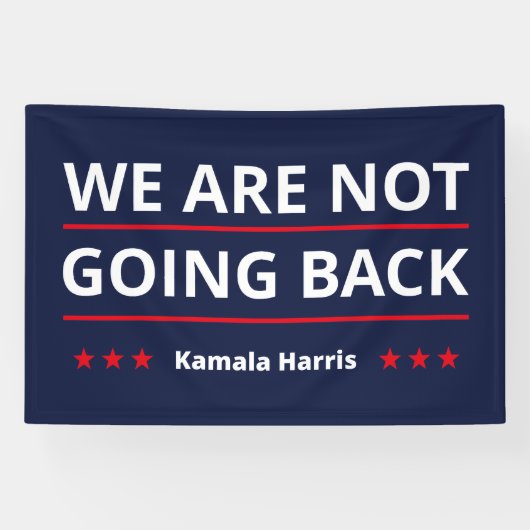 Kamala Harris - We gaan niet terug II Spandoek (Horizontaal)
