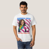 KAMALA HARRIS WE GAAN NIET TERUG T-SHIRT (Voorkant volledig)