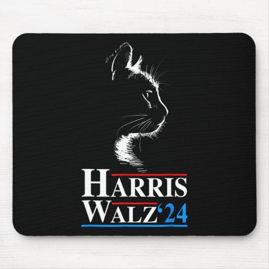 Kamala Harris Wheimer 2024 Cat Funny VP Vice Presi Muismat (Voorkant)