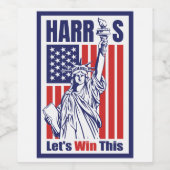 Kamala Harris Wijn Etiket (Enkel label)