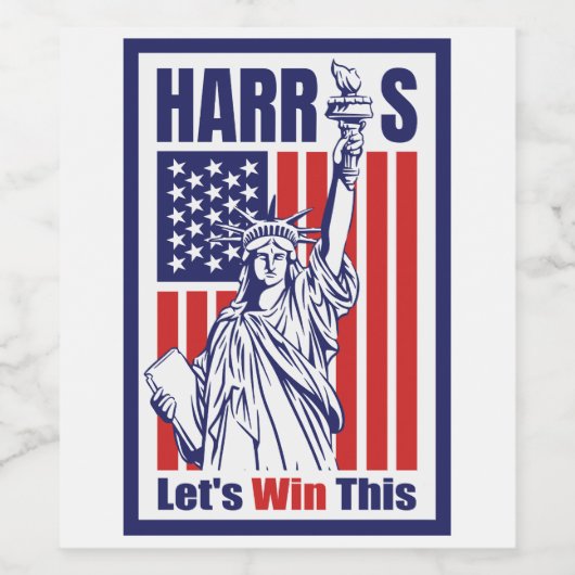 Kamala Harris Wijn Etiket (Enkel label)