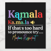 Kamala Harris Wijn Etiket (Enkel label)